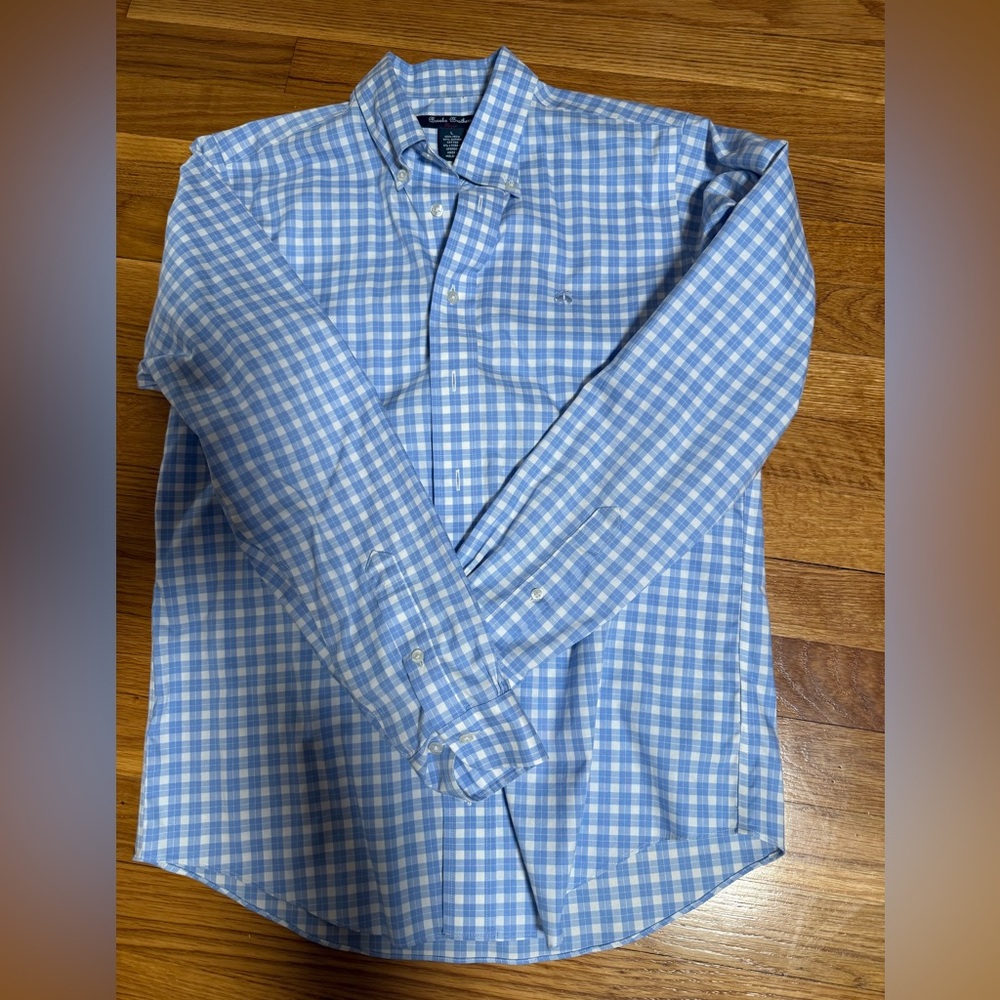 Brooks Brothers Blue Gingham Button-Down Shirt